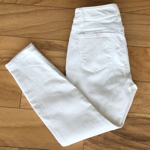 Ann Taylor Petite Skinny Stretch White Jeans